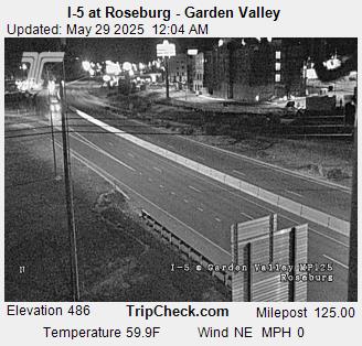 Traffic Cam I-5 at Roseburg - Garden Valley